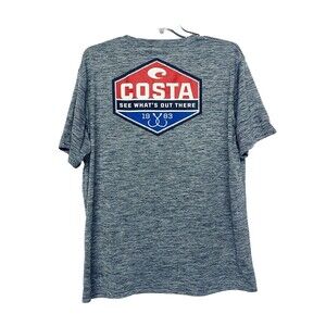 Costa Men's XXL See What's Out There Back Graphics / Front Logo Gray Polyester